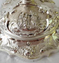 Antique solid silver gilt French Baroque Chalice